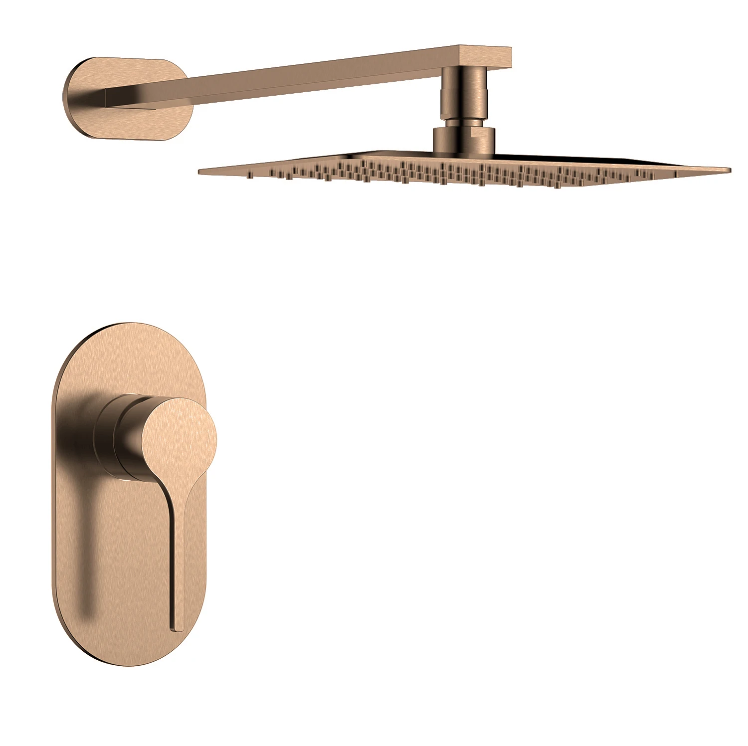 SS 304 Rose Gold Shower Wall Mount Hand Shower Bathroom Accessories Set Faucet Thermostat Shower Multi-channel Faucet