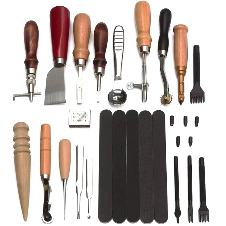  18pcs wallets making craft leather hand tools