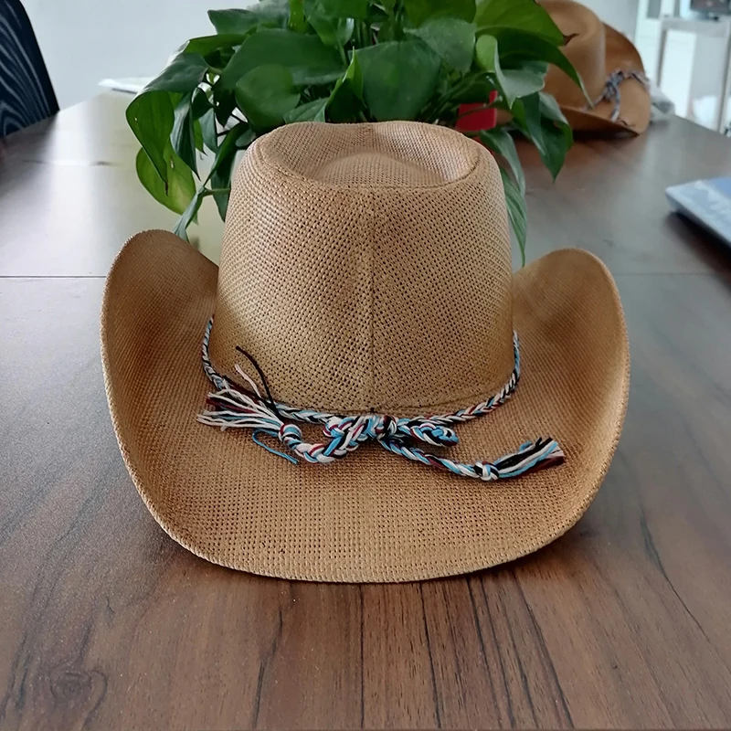 Крупными партиями Мужская бумажная соломенная Техасская ковбойская шляпа США американская соломенная шляпа с регулируемыми полями мужские ковбойские соломенные шляпы в западном стиле