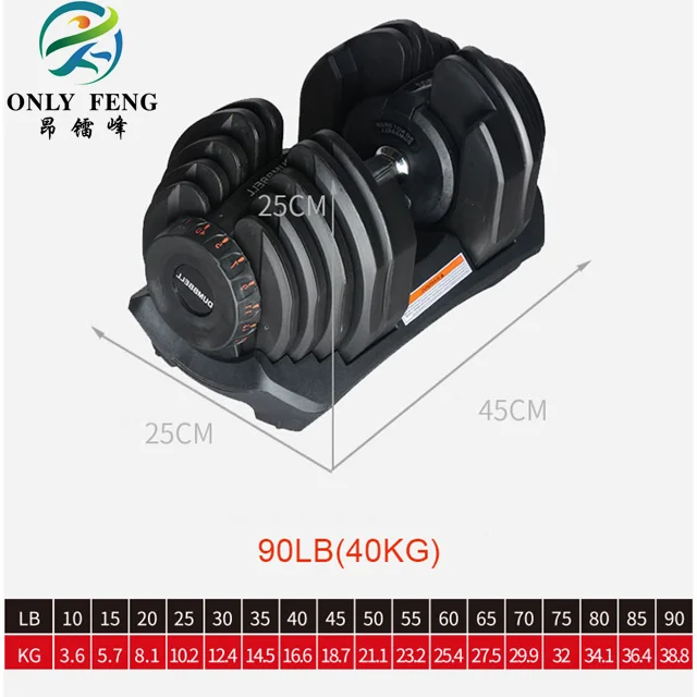 Hot selling adjustable dumbbell set 24KG gym equipment 40KG dumbbell weights
