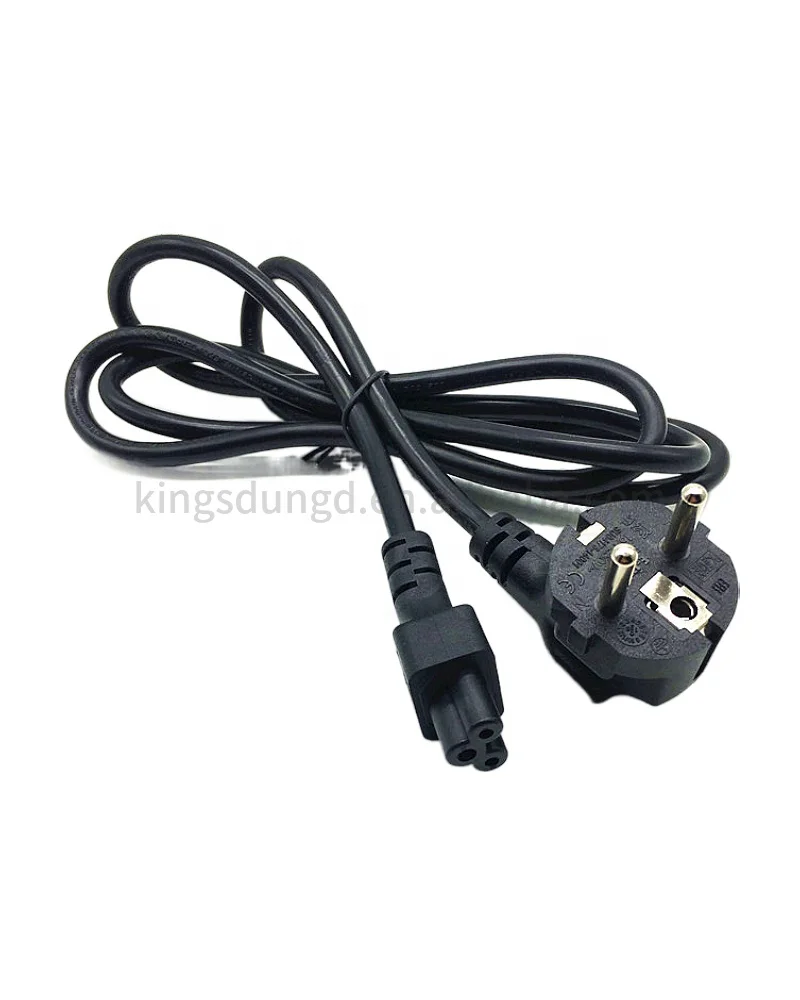 Euro C5 Socket European Cable Cloverleaf CE 7/7 Plug Power Extension Cord Iec320 C5