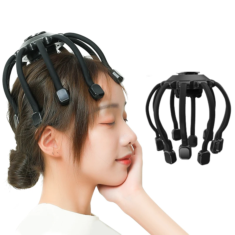 High quality  smart Bluetooth head massage electric octopus vibration relaxing head massager