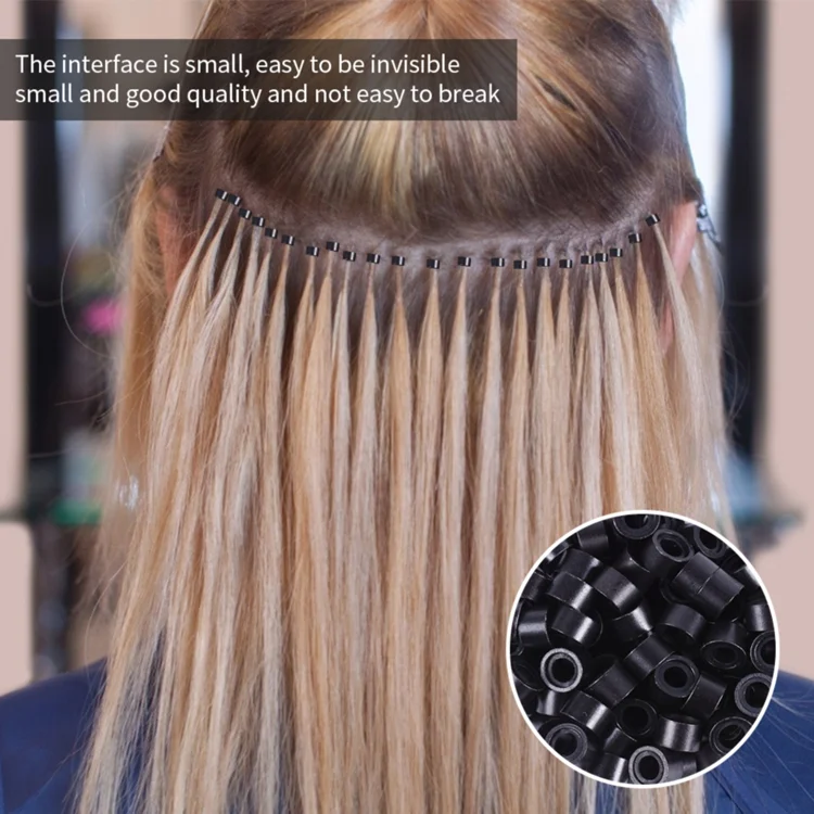 Honor Factory Wholesale Keratin Hair Extensions Tools Micro Ring Nano Beads Human Hair Extension