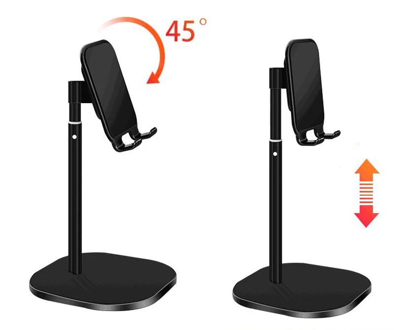 Upgraded Weighted Base Cell Phone Stand Table Top Holder Adjustable Desktop Mobile Phone Holder for Iphone 14 Pro