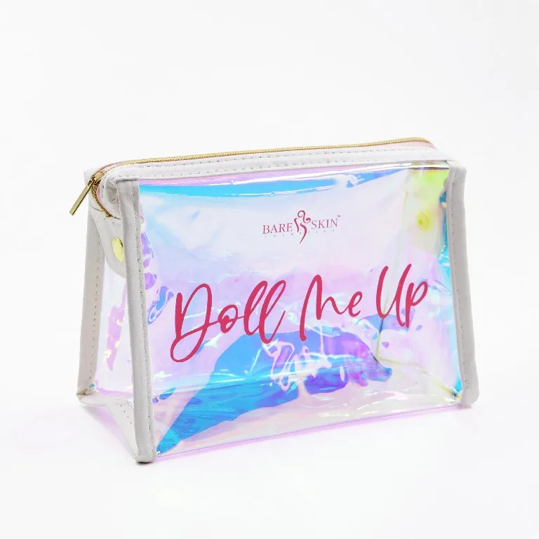 
Custom High Quality Jelly PVA Women Wash Clear Cosmetic Bag With Zipper 