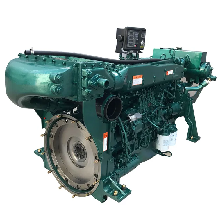 Water cooled 6 Cylinders Sinotruk Wd615 inboard boat Diesel marine Engine