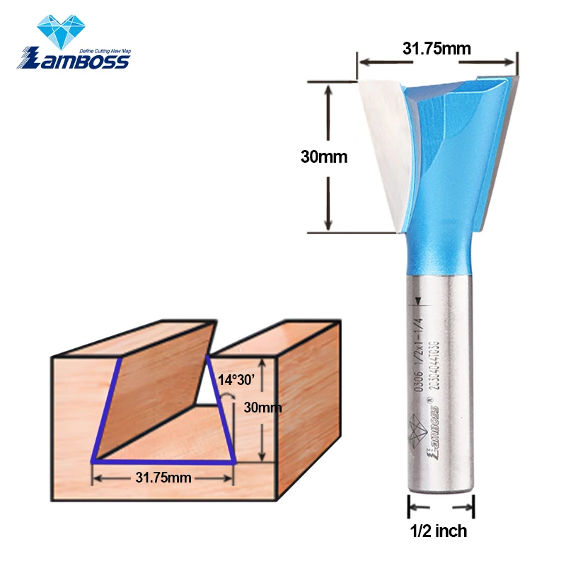 Lamboss Dovetail Bit Wholesale Customization Woodworking Router Bit Cabinet Making Carving Cutter