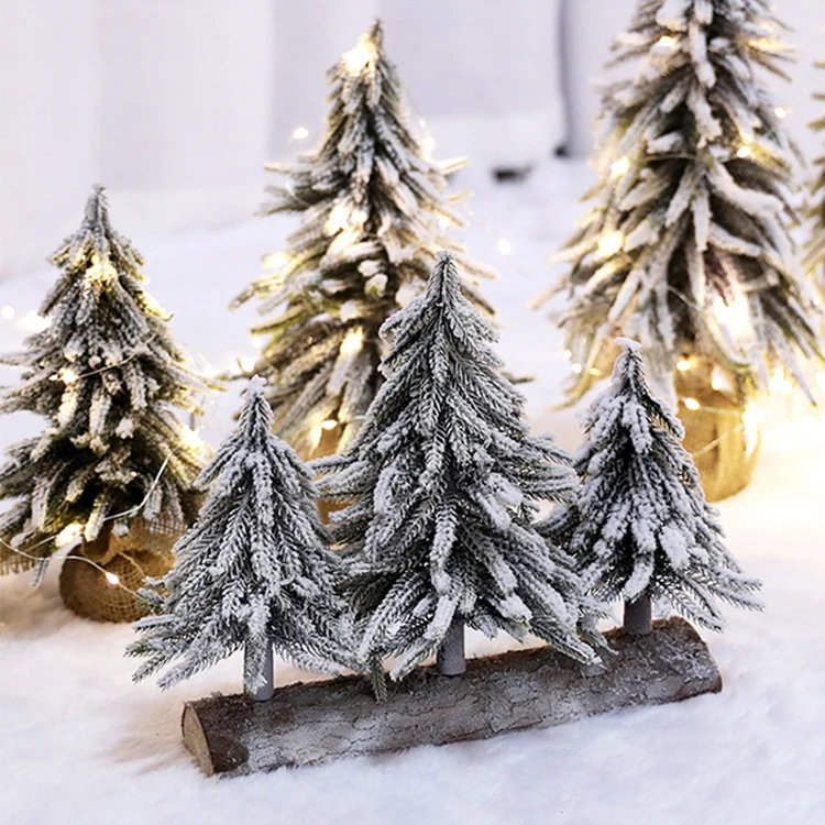Professional Custom Christmas Tree Small White Christmas Tree Artificial Home Decoration Carton Plastic Table Top Christmas Tree
