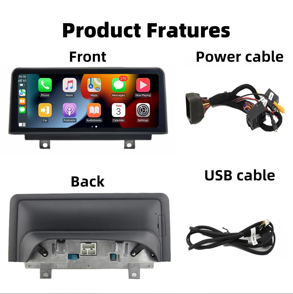 10.25 Inch Carplay Screen Multimedia Linux BT Android Auto GPS Car Radio For BMW F30 F31 F32 F34 2012-2016
