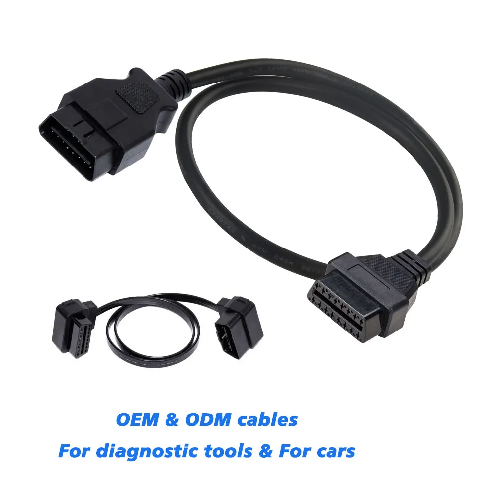 Универсальный кабель Obd2 12 В гнездовой разъем Obd с диагностикой автомобиля Obdii