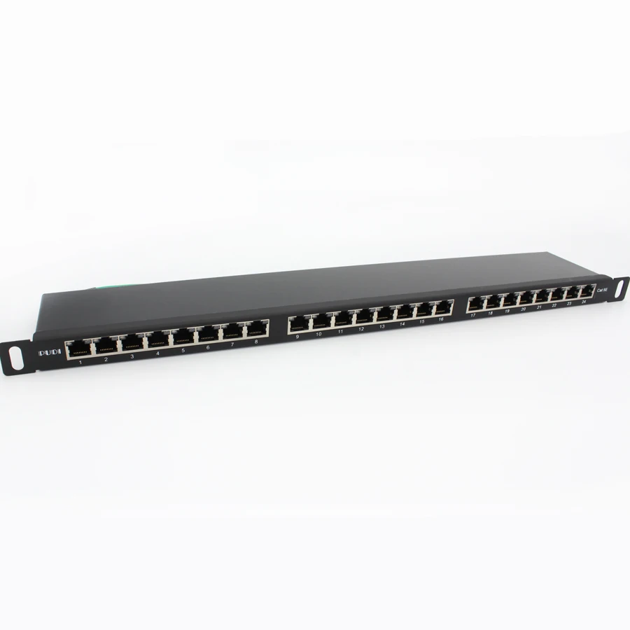 Новый дизайн 0.5U Cat 5E 24 порта Ftp сетевая коммутационная панель 48 ядер