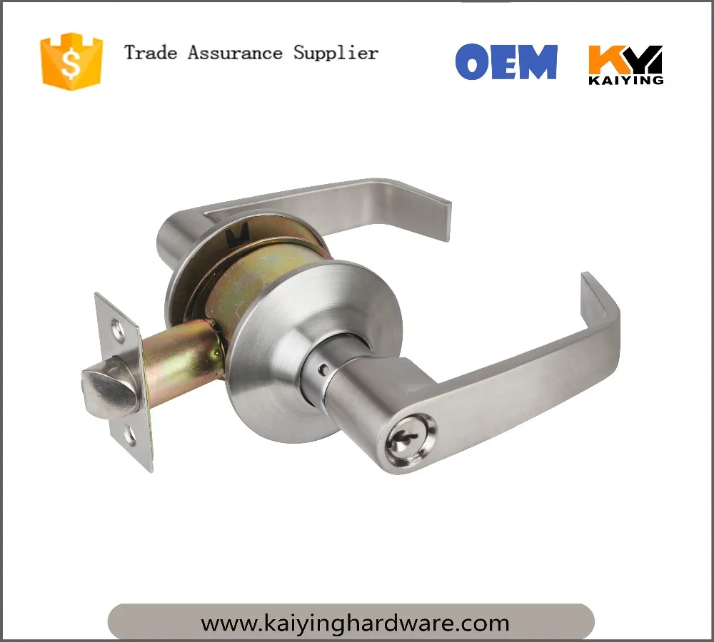 cylindrical lever lockset for zinc alloy interior handle door lock can customized LOGO packing