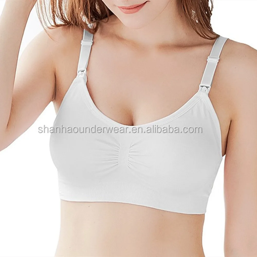 Womens seamless nursing bra breastfeeding sleep bralette wirefree maternity brasisser Asian size