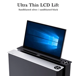 Full Motion Anti-pinch Ultra-thin Monitor Lift Desk Touch Screen Retractable Pop Up Lcd Monitor Lift Video Conference System