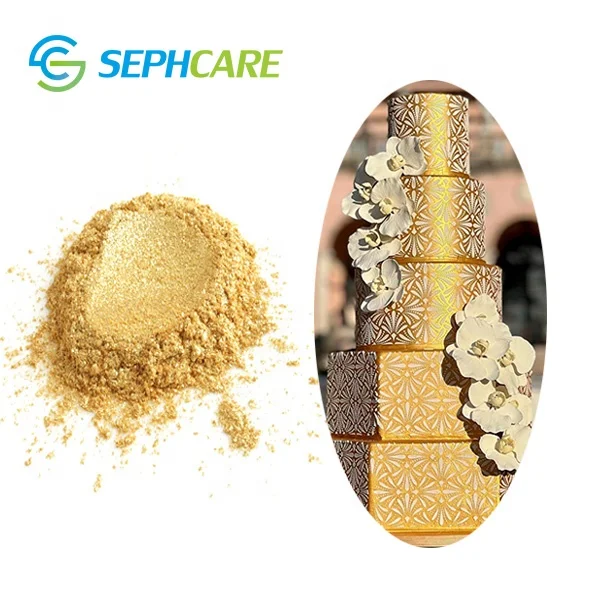 Sephcare New Luster Edible E171 Free Food Coloring Gold Powder Dust For Cake Beverage Decoration