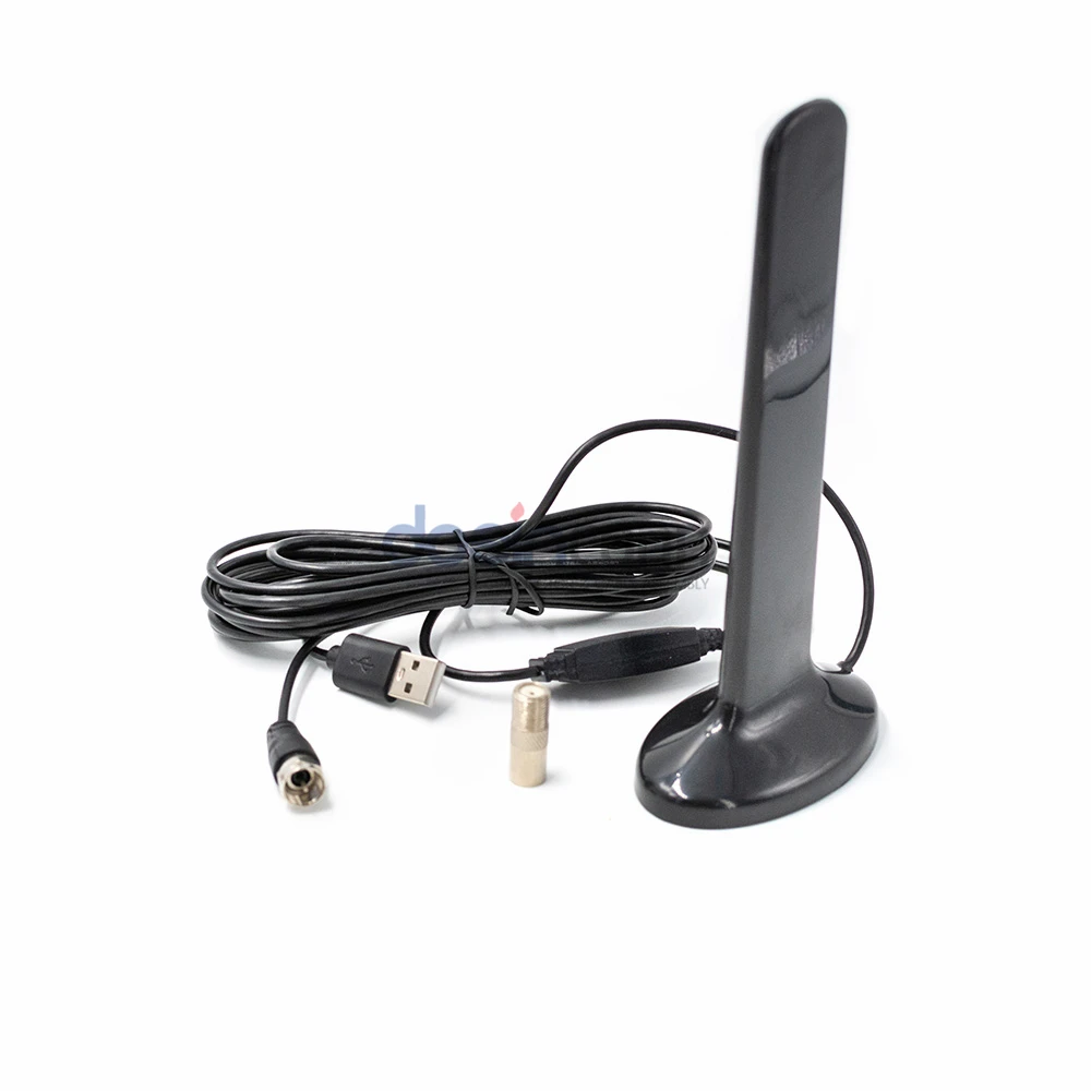 170-230MHz / 470-862MHz Magnetic Base TV Antenna with F Male IEC Male Connector
