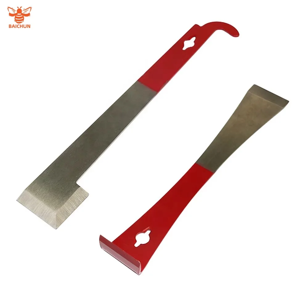 (2PCS Kit Bee Honey Scraper) Profession Stainless Steel Bee hive tool Bee Hive Frame Lifter And Scraper