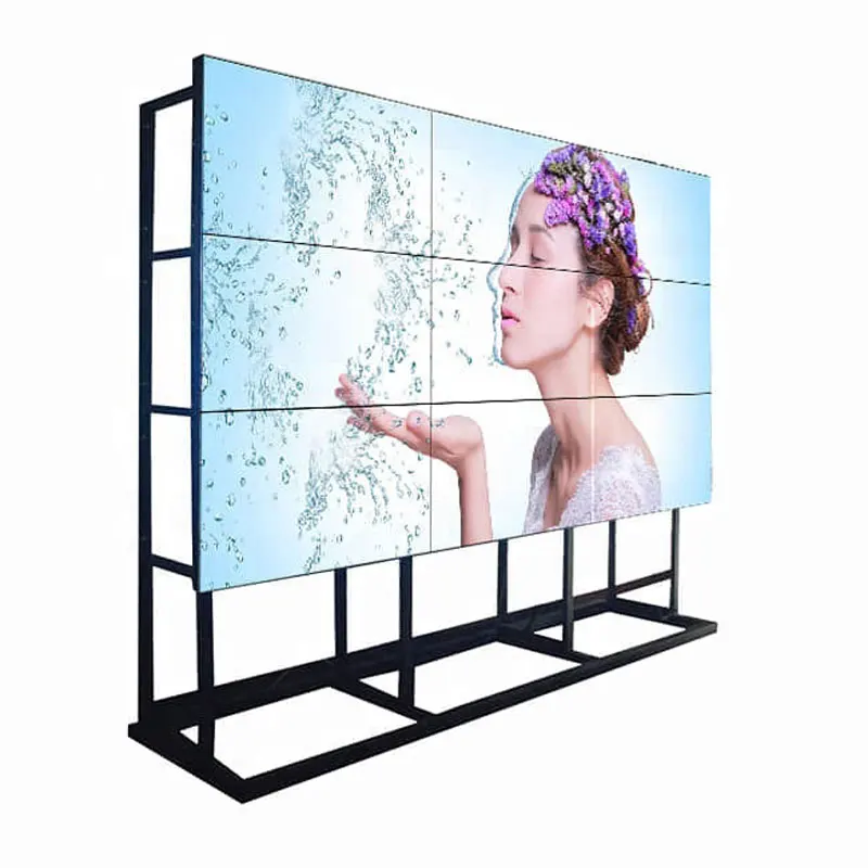 65' customized commercial lcd display screen 3x3 advertising display screen led tv for wedding/concert/publicity