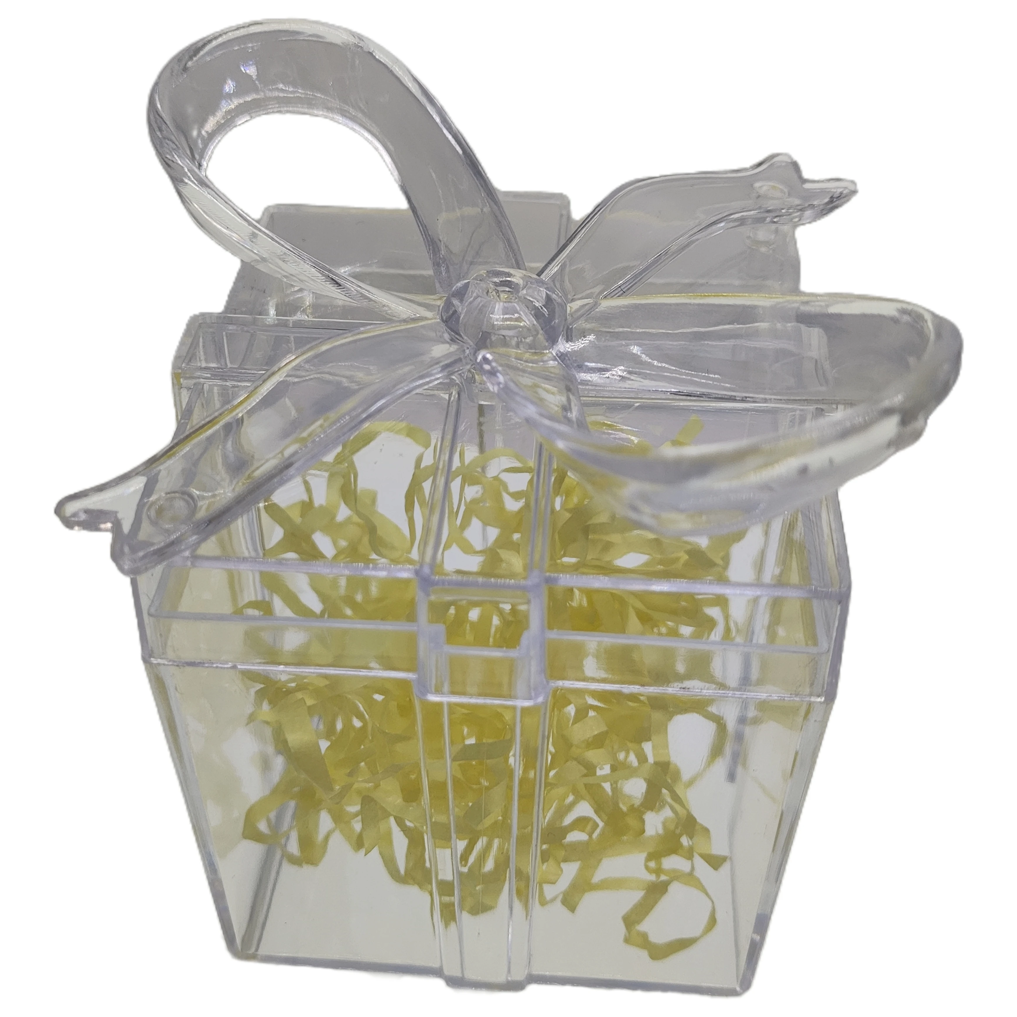 Custom mini wedding candy gift box Christmas clear plastic storage gift box Party acrylic display gift box with butterfly lid