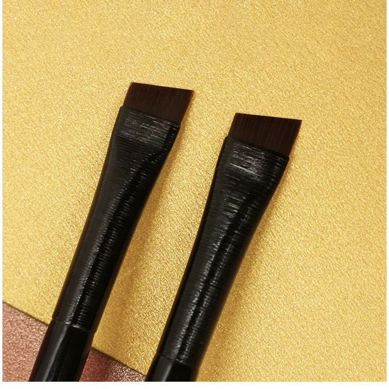 Portable brow liner contour  brush Super thin flat and straight outline eyeliner brush Angled sharp fine oblique eyebrow brush