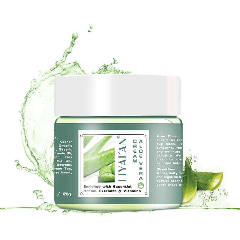 Customized private logo natural organic repair skin aloe vera moisturizing whitening soothing beauty face cream