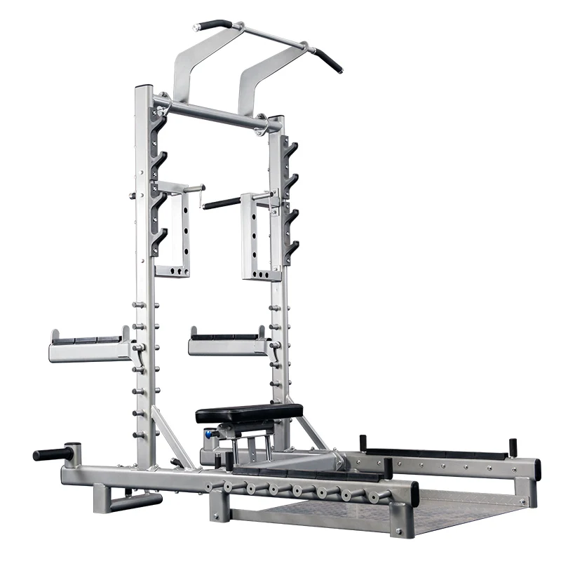 Heavy Duty Half Power Cage Weight Lifting Squat Rack Dip Station Half Squat Rack