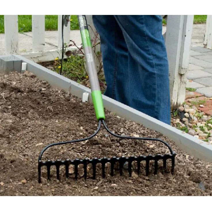 European Garden Top Seller Aluminium Rake High Quality Agricultural Tools Lawn Leveling Rake China Durable Corn Rake