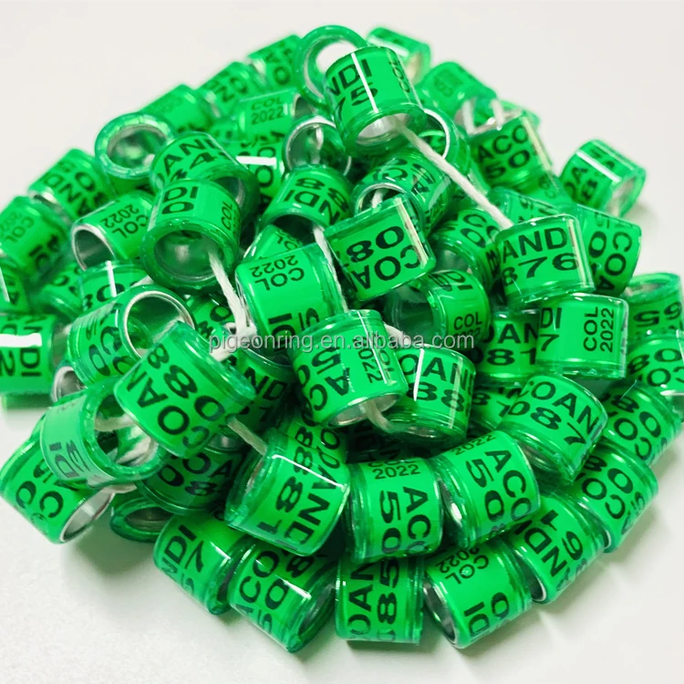 High quality 2023 pigeon fci rings aluminum with plastic pigeon racing rings
