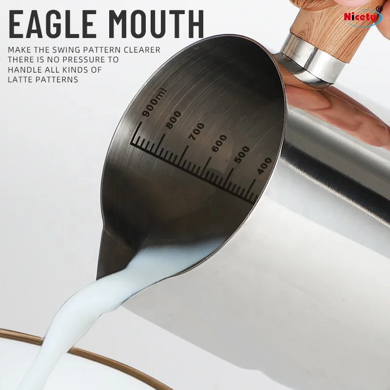 Высоковостребованный кувшин для взбивания пены молока из нержавеющей стали латте художественный кофе