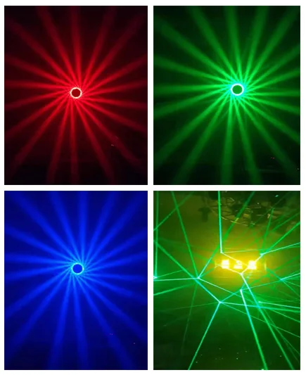  Новинка 2019 9 Вт * 18 шт. rgb 3 в 1 светодиодный зеленый лазерный прожектор с циклонным лучом для