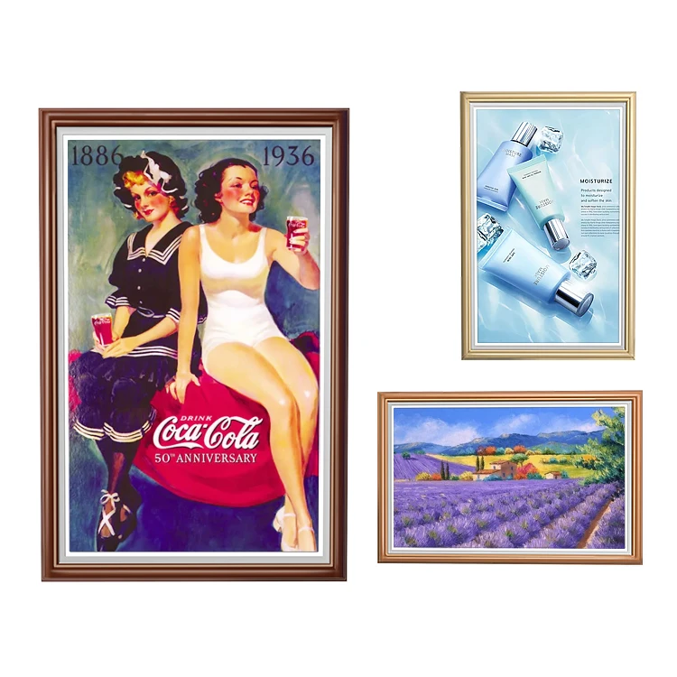 Electronic nft photo wallet crypto album art gallery frame wall mounted advertising display touch screen digital signage