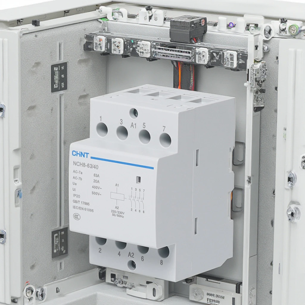 CHINT NCH8-63/20 Single Phase 2NO 220V Small Modular Reversing Contactor AC Electricity 24V Main Circuit Rating