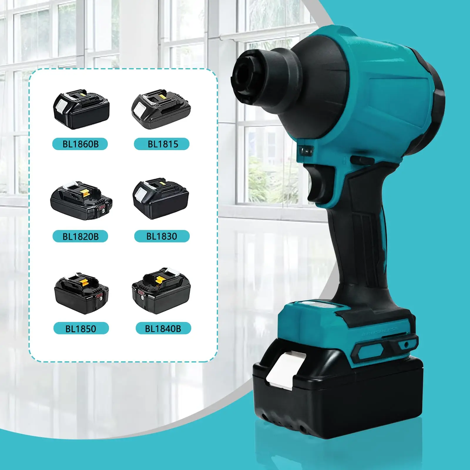 Portable 21V Electric Vacuum Cleaner Leaf Dust Air Blower Cordless Mini Air Blower