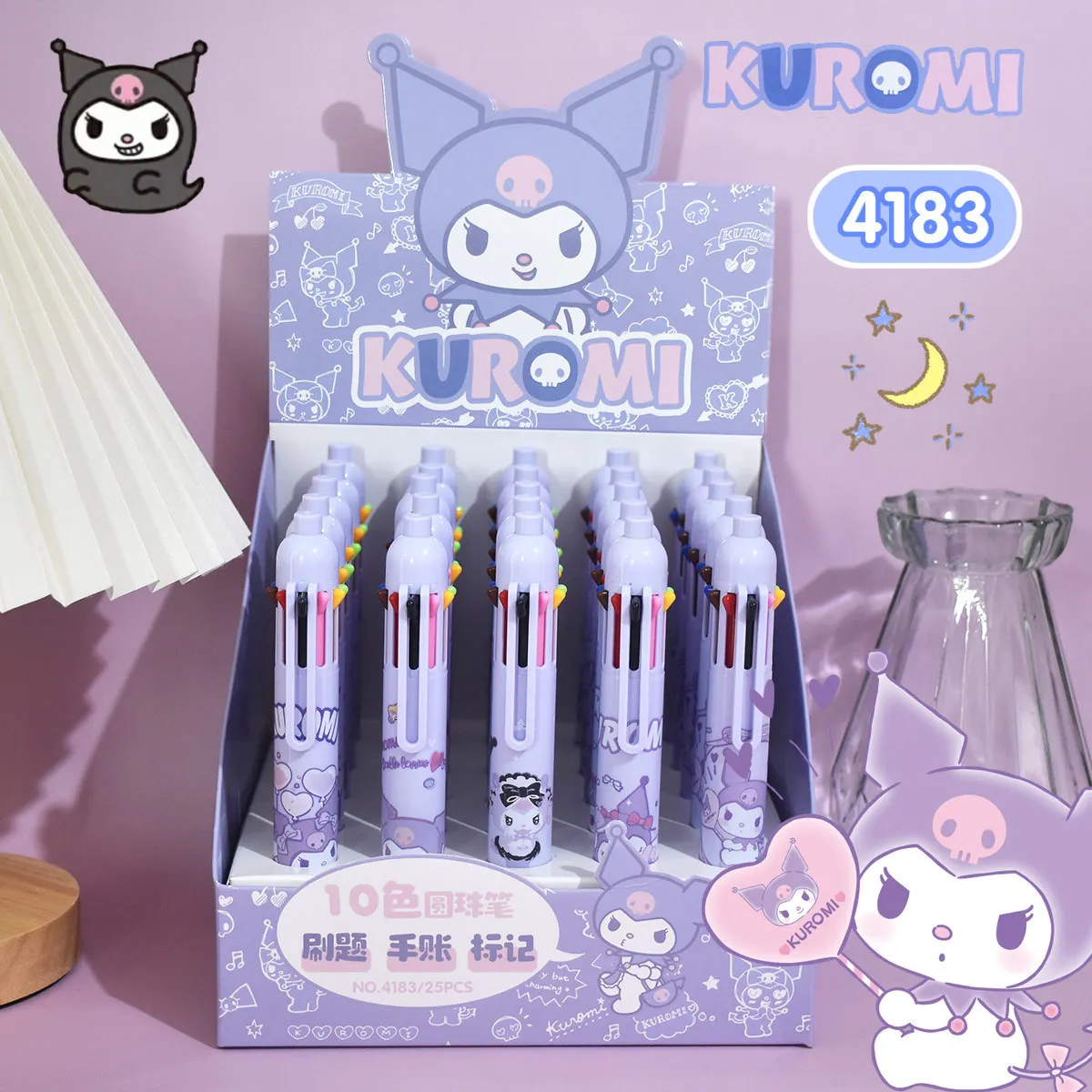 High appearance level limit cartoon multicolor ballpoint pen students must hand book 0.5 press stroke ballpoint pen gel pen