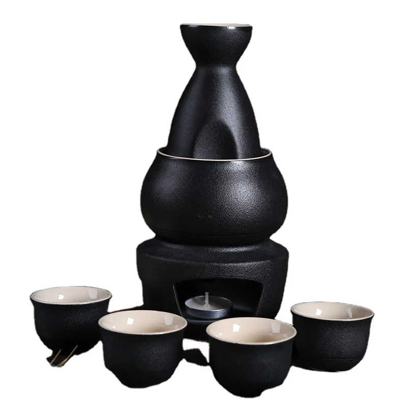 Традиционный дизайнерский набор сакэ, Набор японских сакэ-чашек, фарфоровая керамическая чашка, теплый бокал для вина, аксессуары