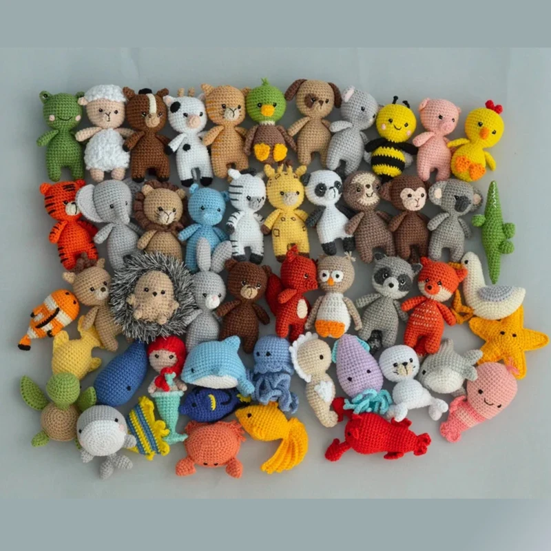 Сафари для детской комнаты, джунгли, Детская обезьяна, бегемот, жираф, крокодил, панда, слон, Лев, тигр, Зебра, Ленивец, коала, вязаная игрушка