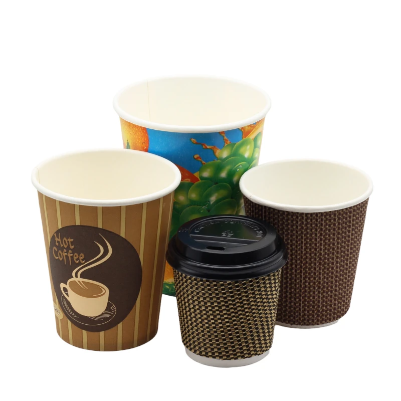 Customized paper coffee cup pe coated cup paper 16oz