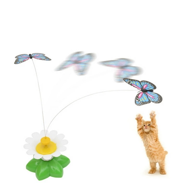 Drop Shipping Electric Butterfly Flying Around The Flower Pet Cat Toy