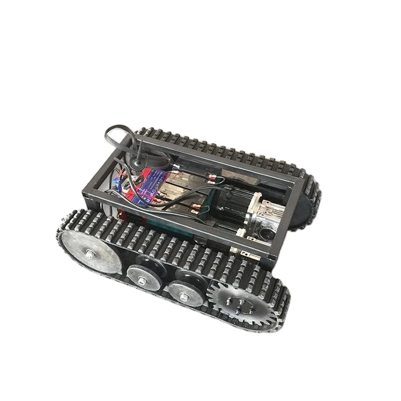 Small Wheeled Robot with Rubber Track Travel Motor for Construction Manufacturing Plant Robot Chassis Undercarriage Platform