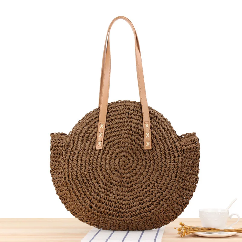 2023 new fashion summer large beach shoulder bags women handbag straw bag