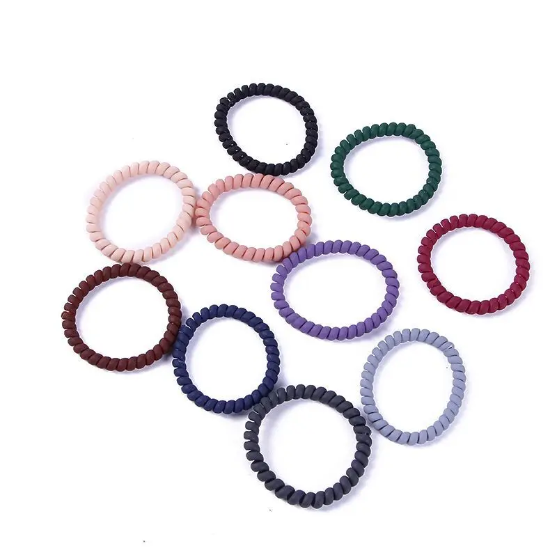 Best Selling Hair Accessory TPU Telephone Cord Hair Tie Elastic ponytail Hair Coils