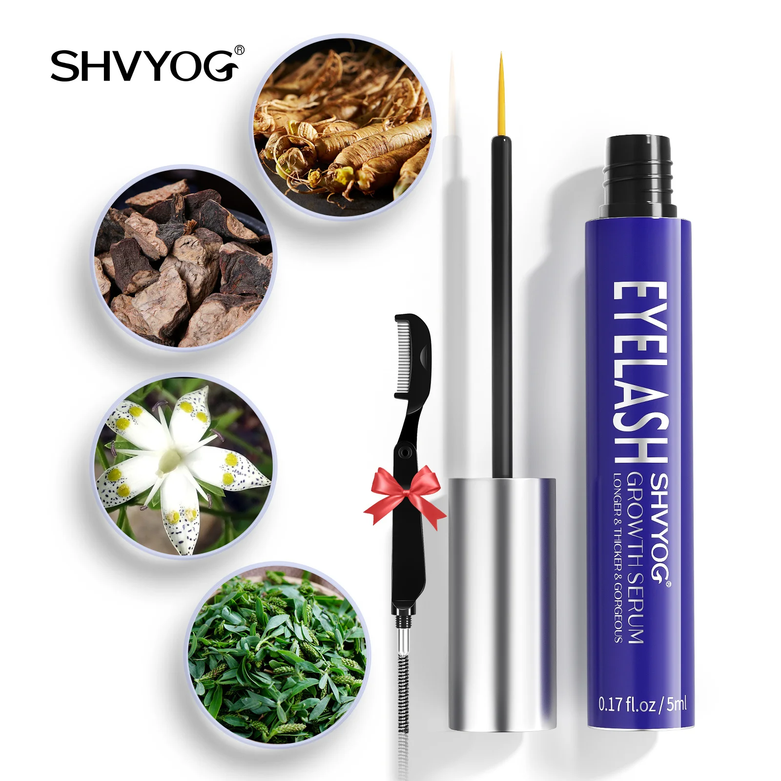 Wholesale Organic Vegan Natural Eyebrow Eye Grow Container Oem Lash Serum Private Label