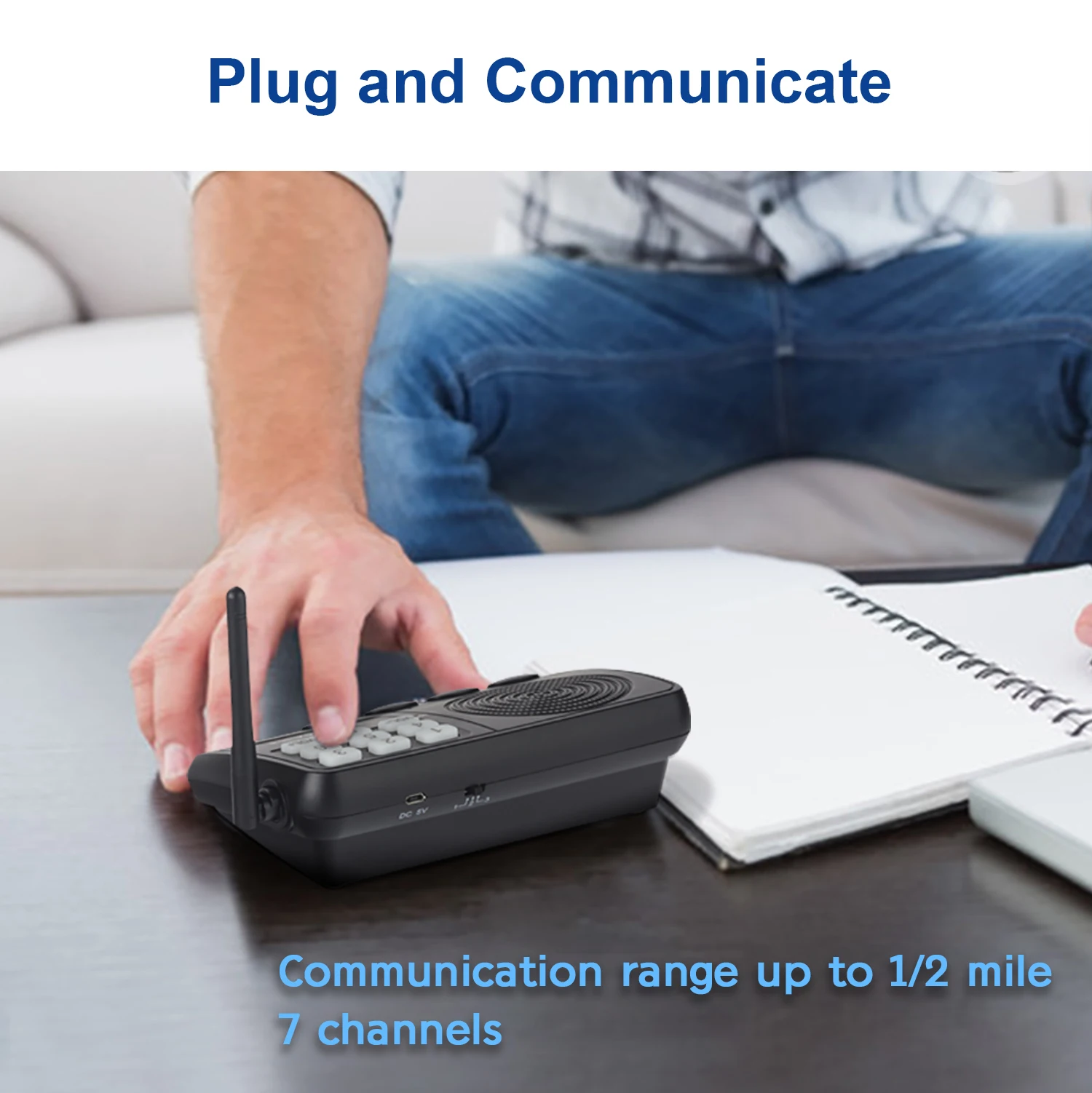 High Quality 1/2 Mile Long Range Radio Wireless Intercoms System For homes Office