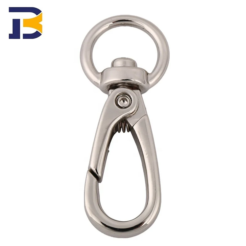 In Stock Bag Parts & Accessories 0.5 0.6 0.8 1 Inch Bag Dog Hook Wholesale 13 16 20 25mm Lanyard Metal Swivel Snap Hook For Bag