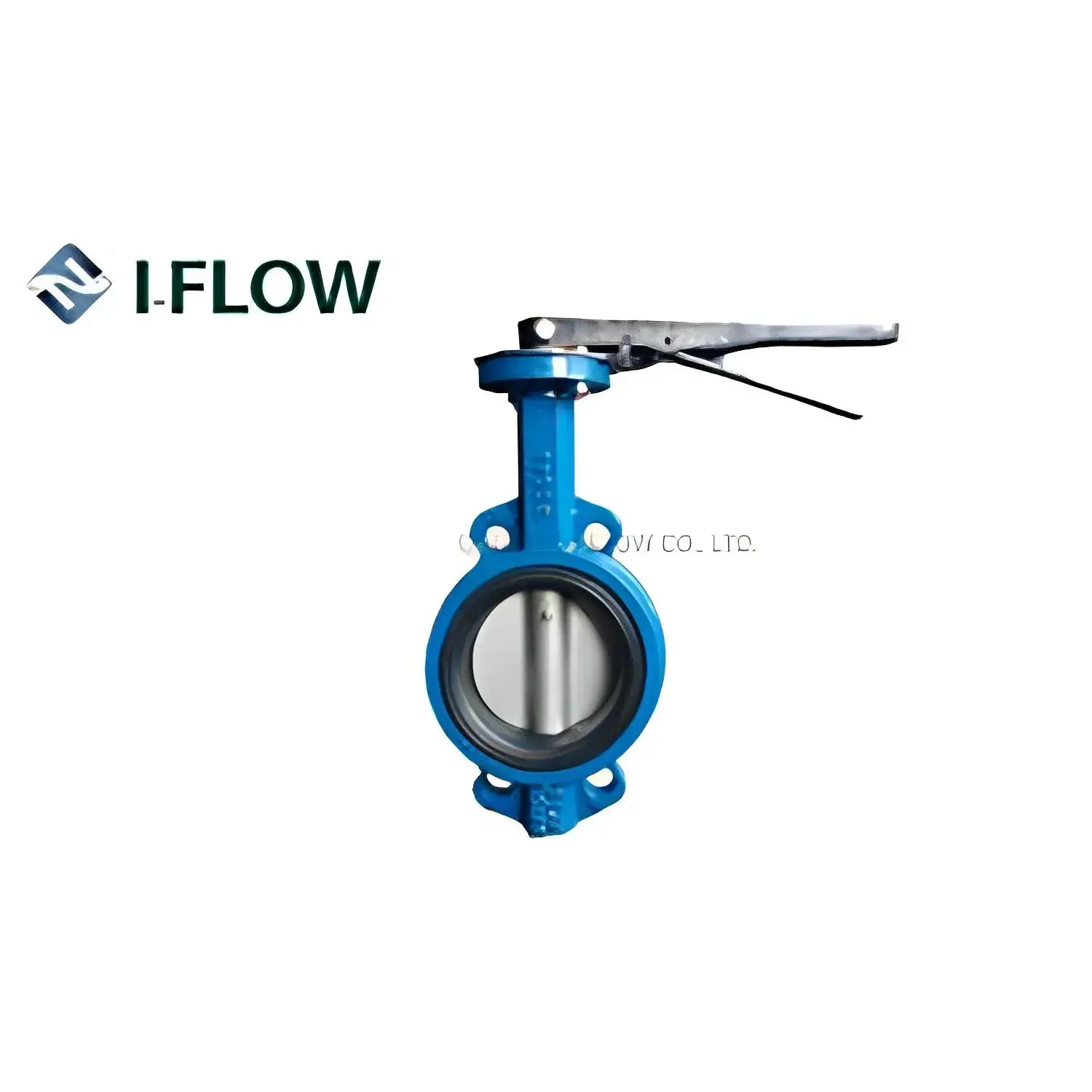 ISO Certificated 304s 304L Wafer Type Shaft Cast Iron Butterfly Valve PN16