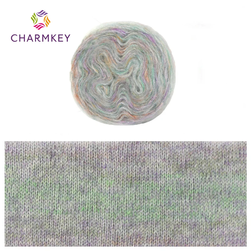 Wholesale Price Manufacturers Fancy Multi-color Yarn Mohair for Fashion Sweater