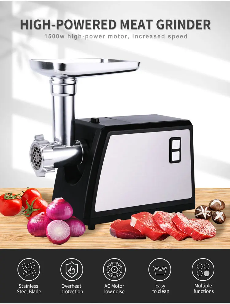 De Maria household Home Use Aluminum+SS material Meat Mincer Electric Meat Grinder