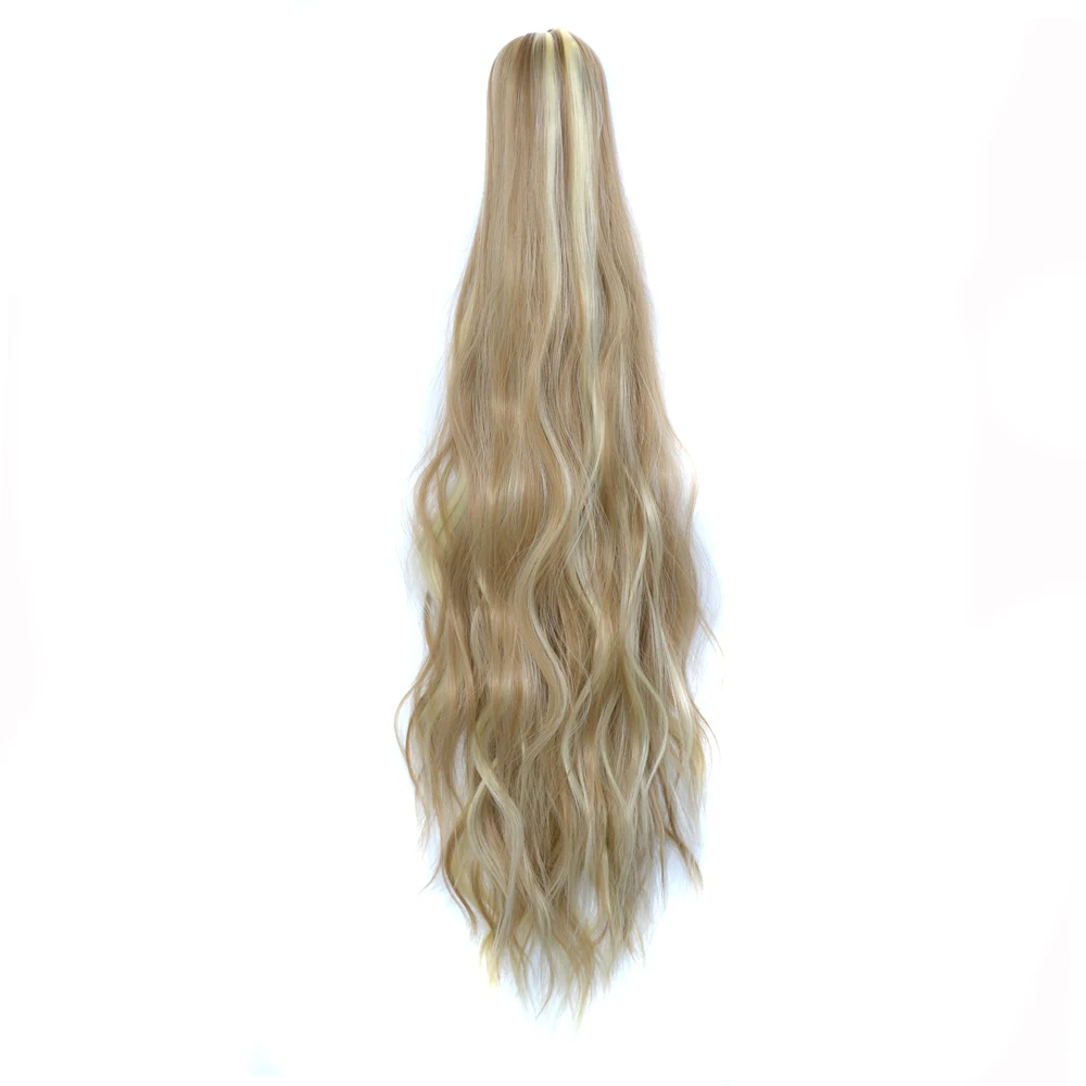 Synthetic High Temperature Fiber Hairpiece Curly Claw Ponytails Little Pony Tail Clip In Hair Extensions