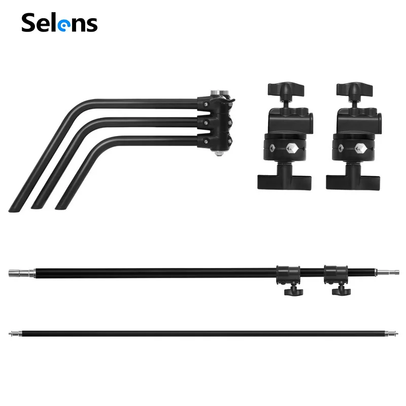  Selens C-образный осветительный штатив сверхпрочный черный для фото-и видеостудийного оборудования