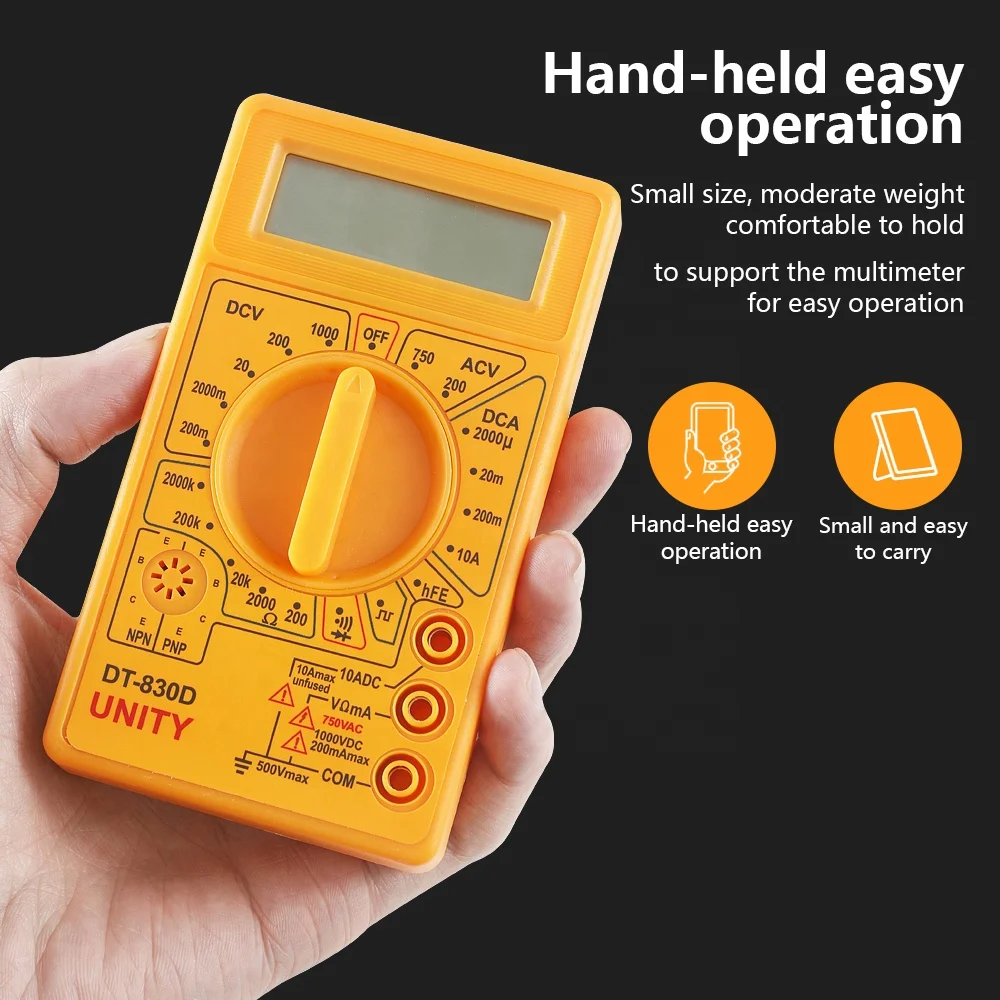 Прямая продажа с фабрики цифровой мультиметр Ручной тестер емкости и частоты переменного/постоянного тока вольт ампер